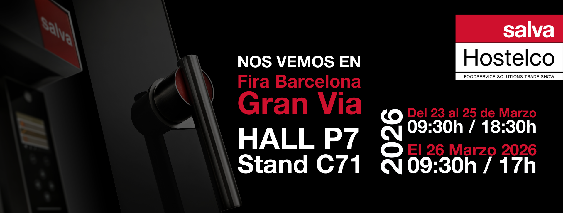 Salva estará presente en HOSTELCO 2026 (Barcelona) — 23 a 26 de marzo